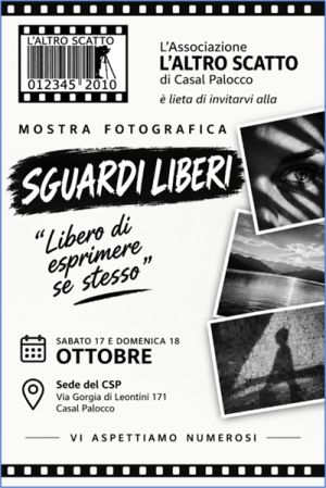 Mostra fotografica SGUARDI LIBERI – Libero di esprimere sé stesso
